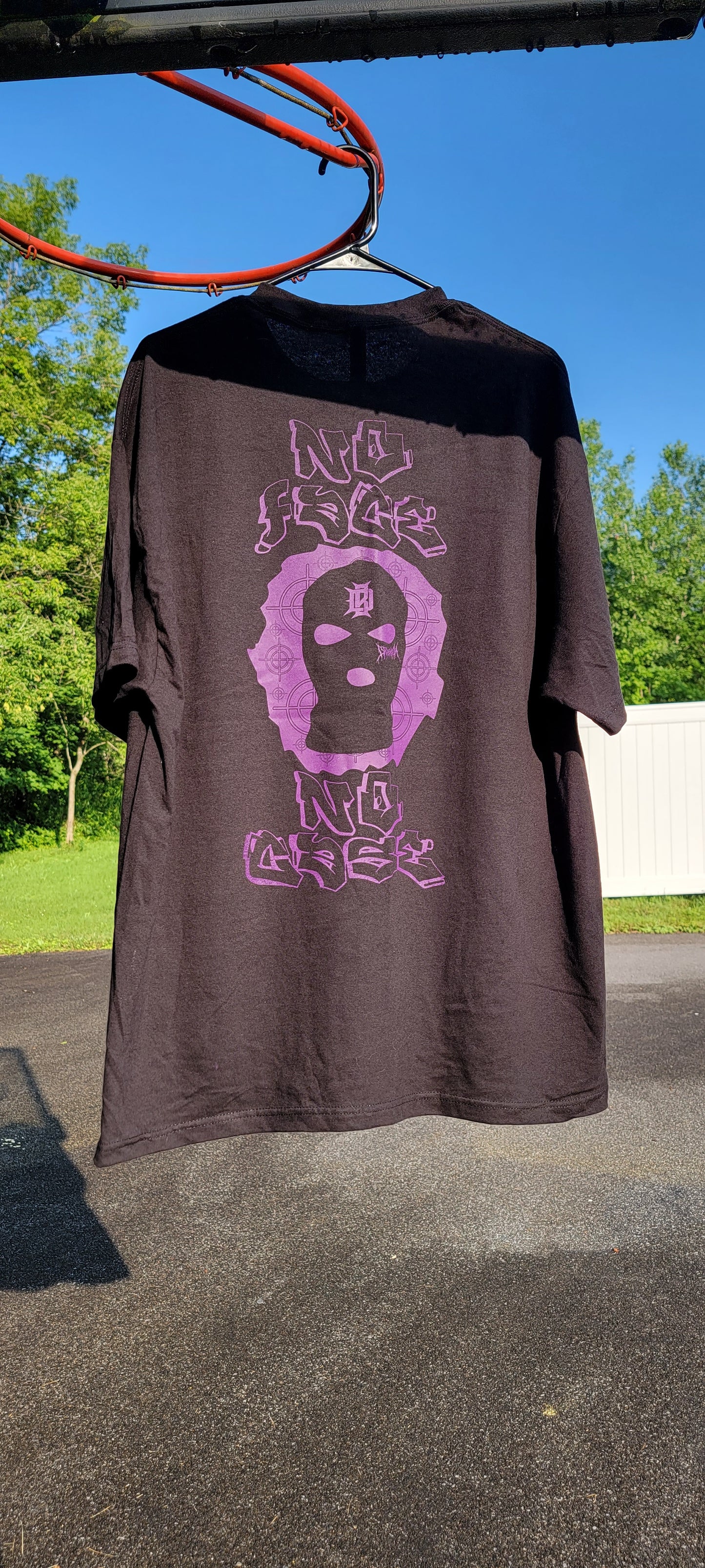 No Face No Case Tee - Black/Purple