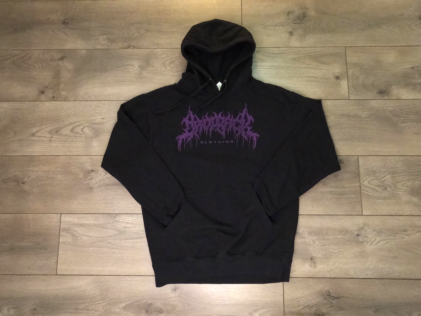 Barbed Wire & Skulls Hoodie -Black/Purple