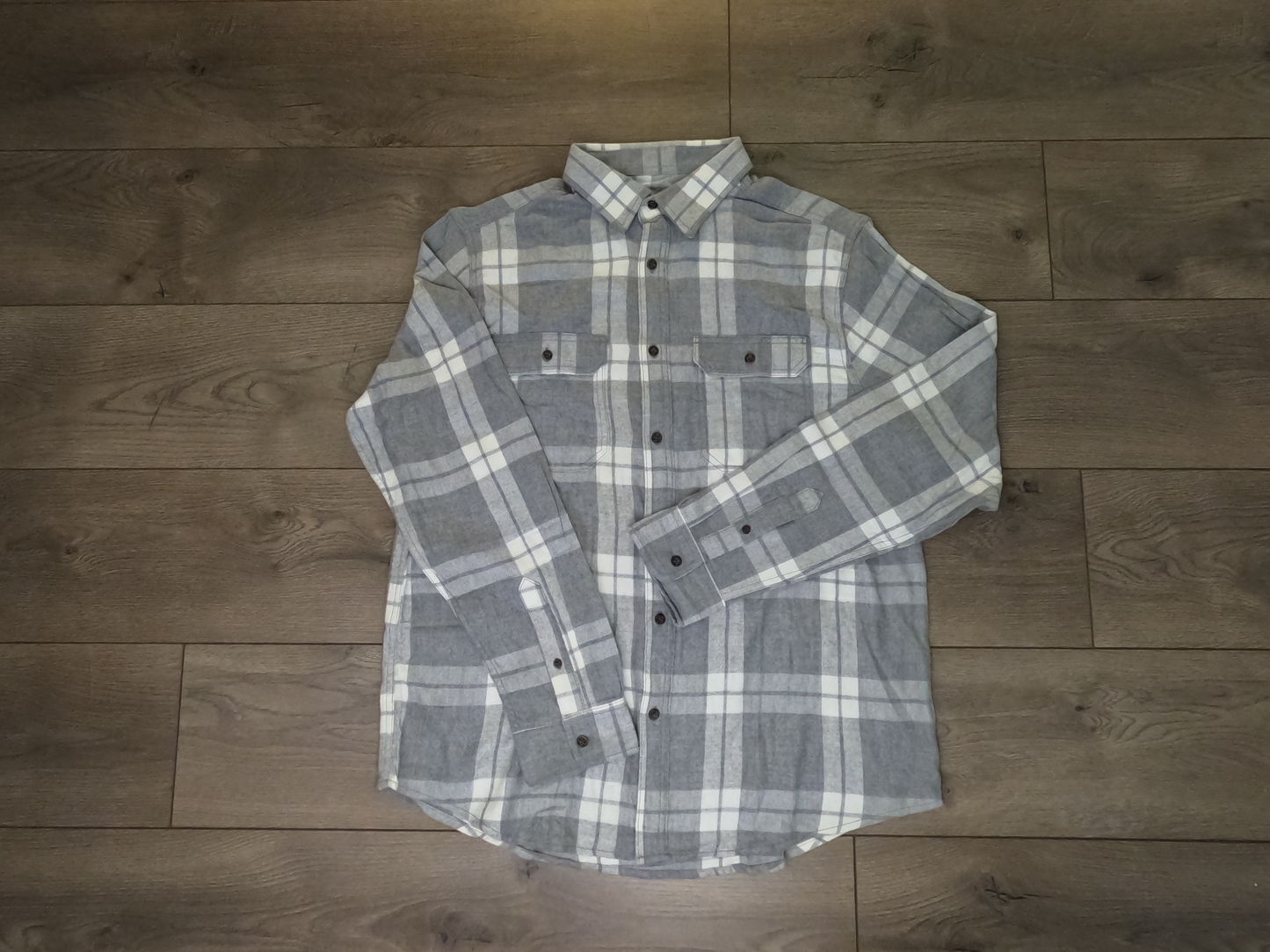 Bubble Letter Flannel - Grey/Black