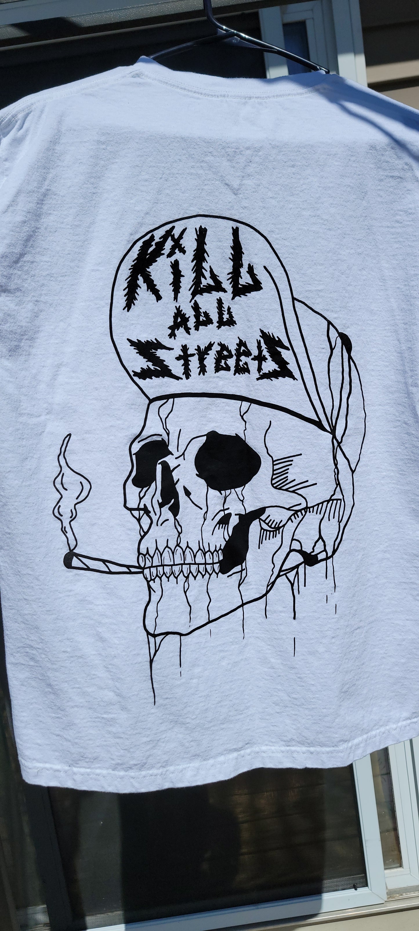 Street Killaz Skull Tee - White/Black