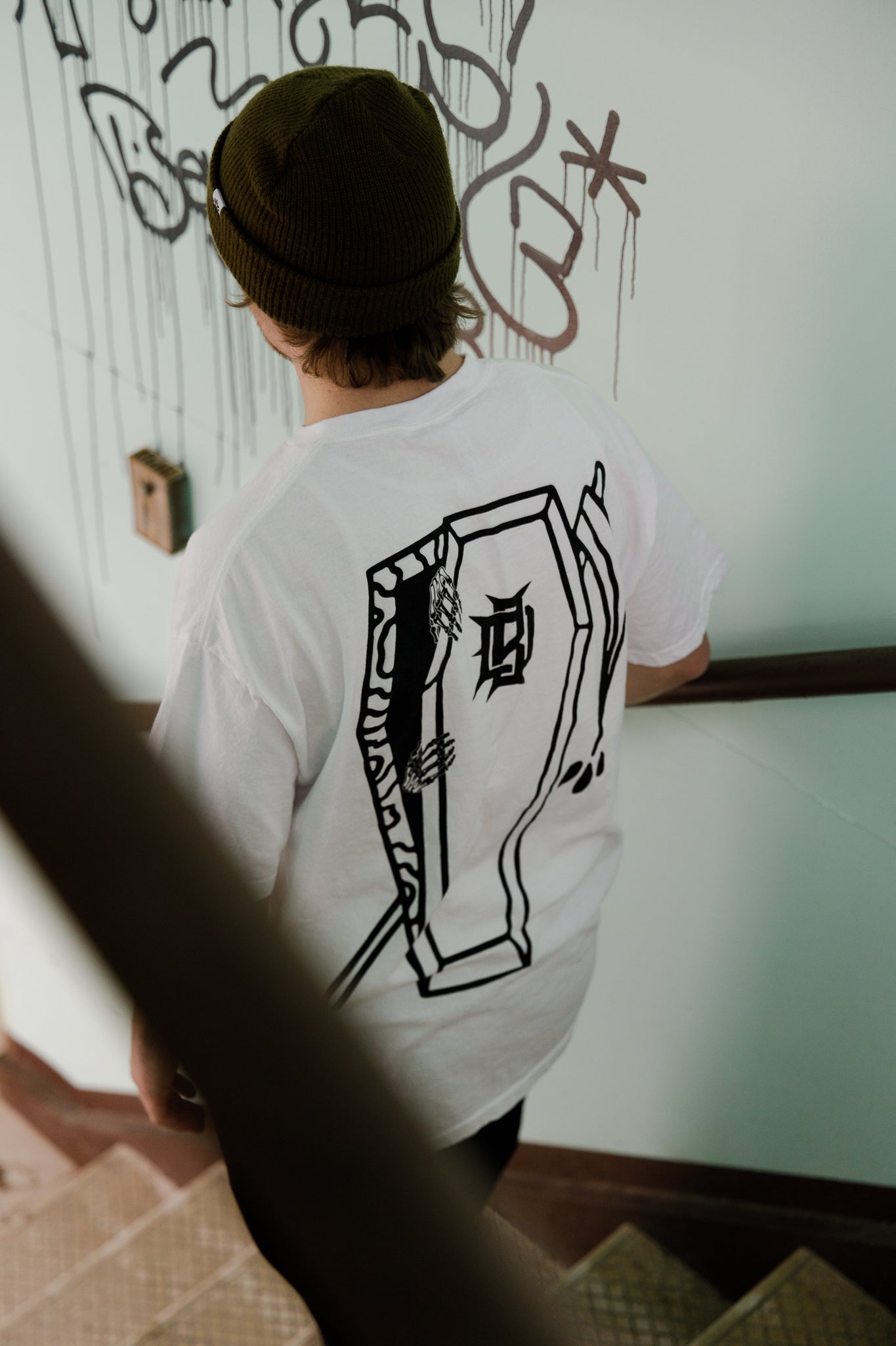 Coffin Tee - White/Black