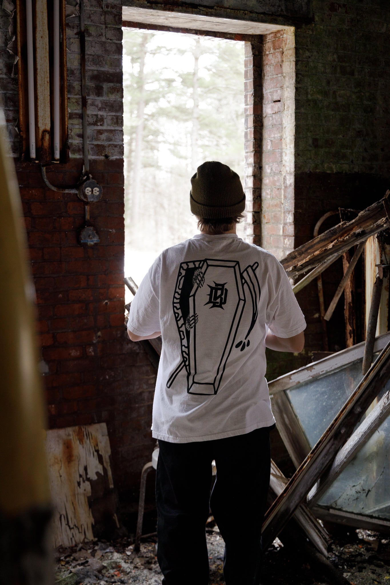 Coffin Tee - White/Black