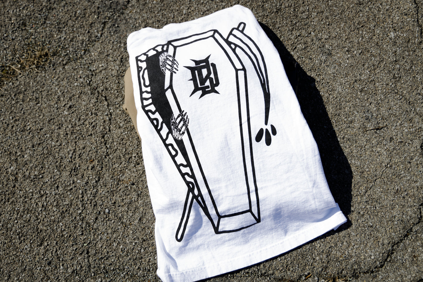 Coffin Tee - White/Black